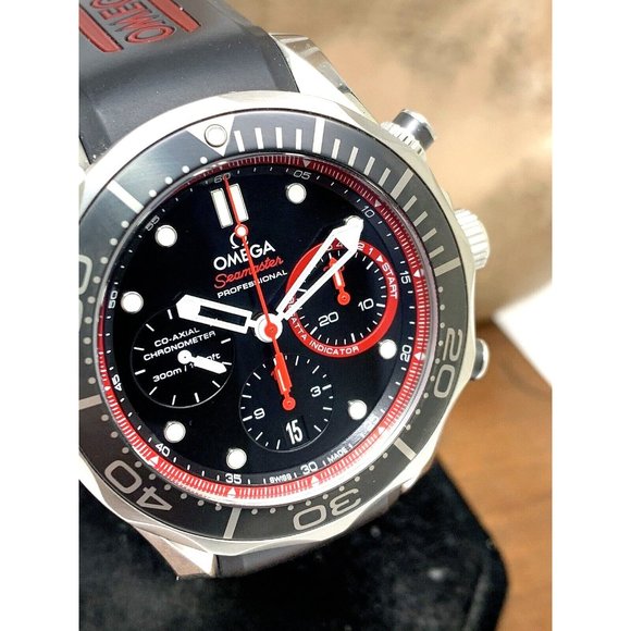 Omega Seamaster Men's Watch Swiss Automatic Chronograph Black Dial 44mm … - Picture 1 of 15